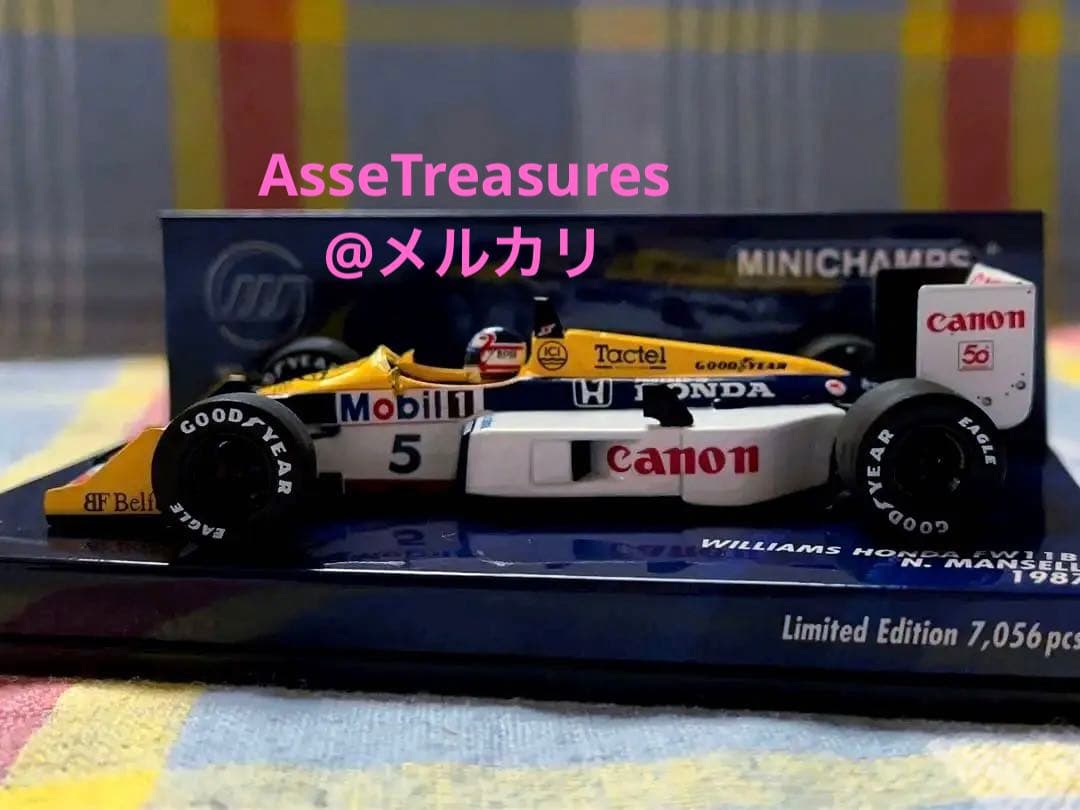 ミニチャンプス 1/43 ウィリアムズ・ホンダ FW11B マンセル 1987年