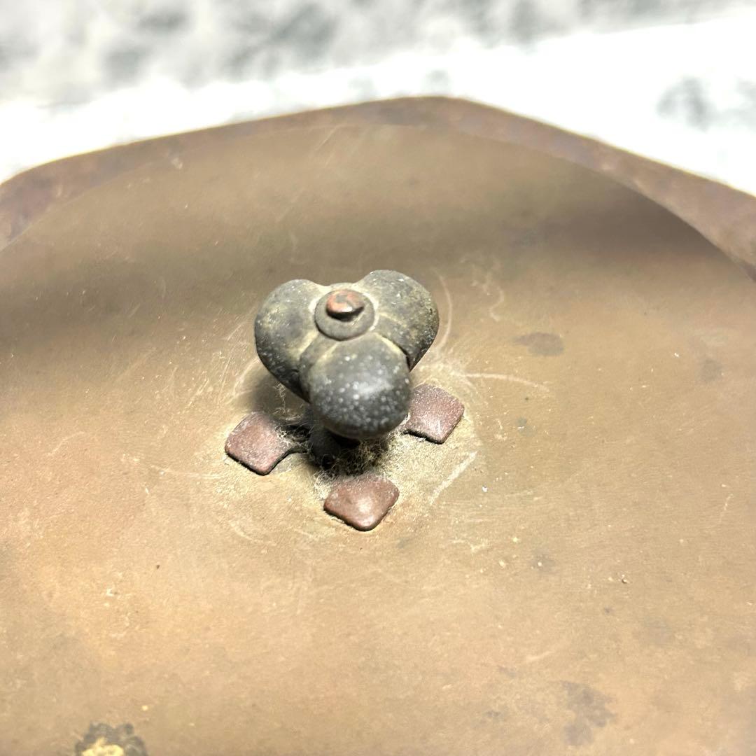 龍文堂造　煎茶道具　小鉄瓶 鉄製 湯沸　茶器 銅蓋