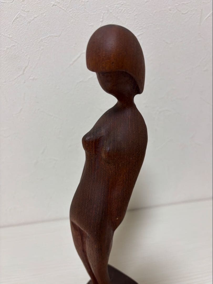 デンマーク製 ARNE BASSE 木彫り裸婦像 オブジェ　北欧ヴィンテージ