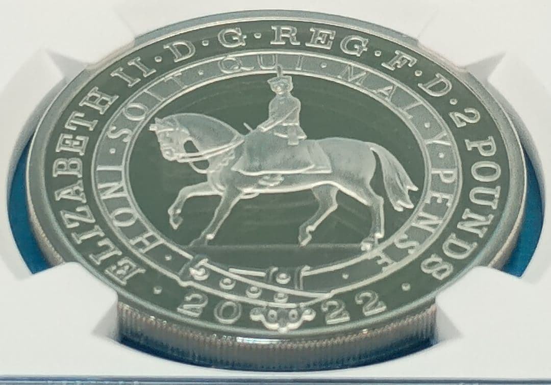 2022 イギリス プラチナジュビリー £2 銀貨 NGC PF70UC FR