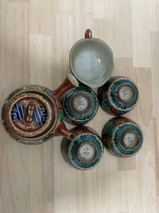 九谷焼　茶器セット　急須　珍品　庄三作