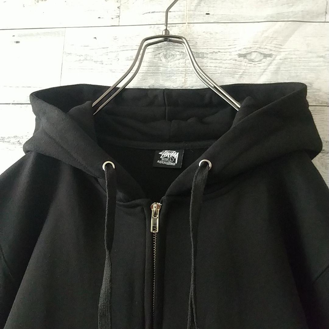 希少デザイン☆ステューシー スカル 8ボール フルジップ パーカー L