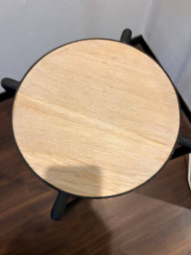 アクタス　サイドテーブル　オークブラックアイアン