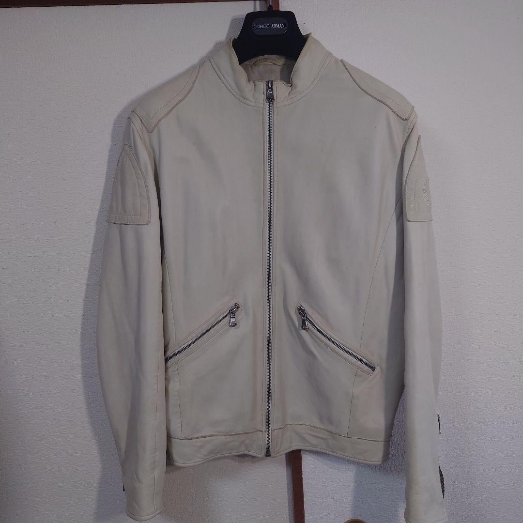 VERSACECOLLECTIONライダースジャケット白