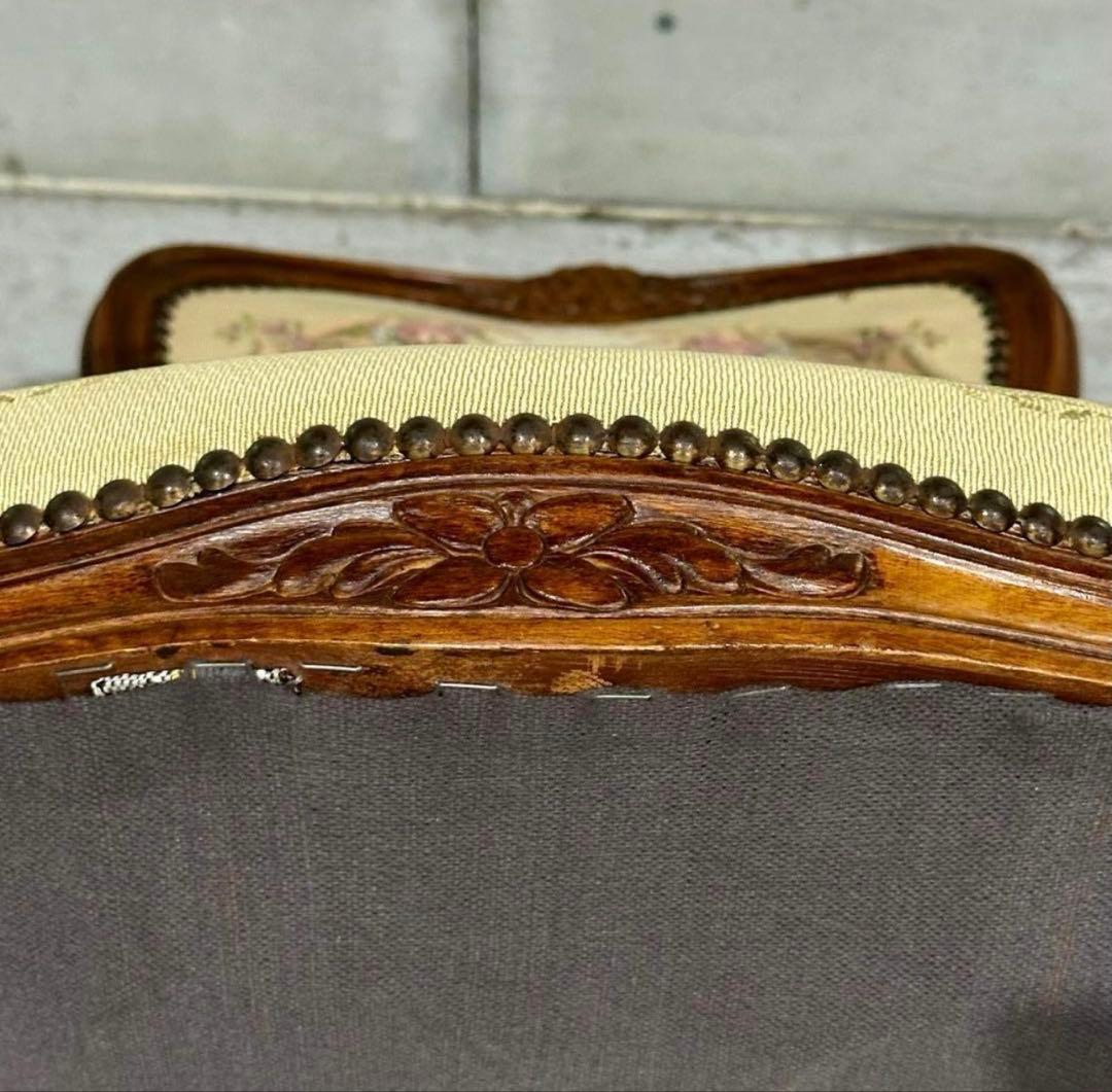 ✦王室気分✦ ロココ調アンティーク 輸入家具 アームチェア サロンチェア　女王様