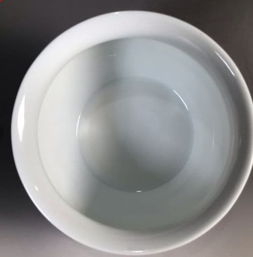 波模様 白 陶器 茶碗 木箱付き