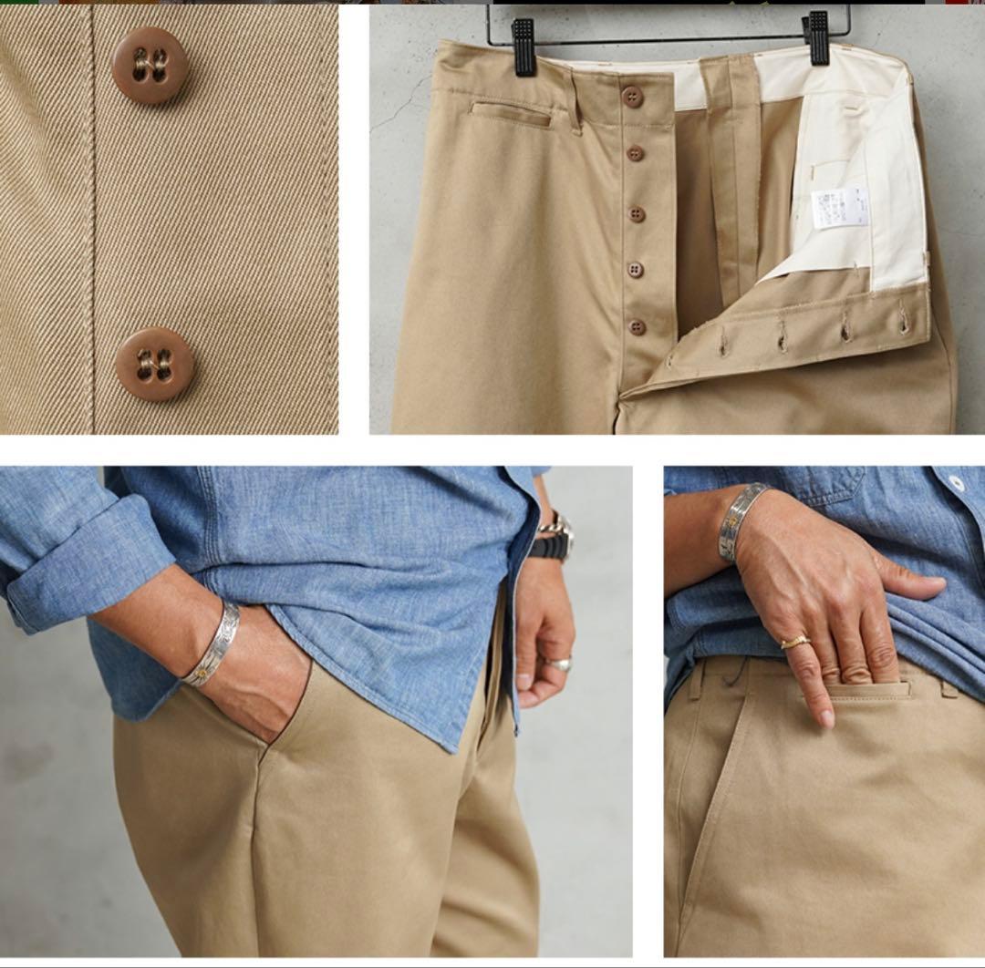 WAIPER.inc 米軍 M-45 チノトラウザー カーキ ミリタリー