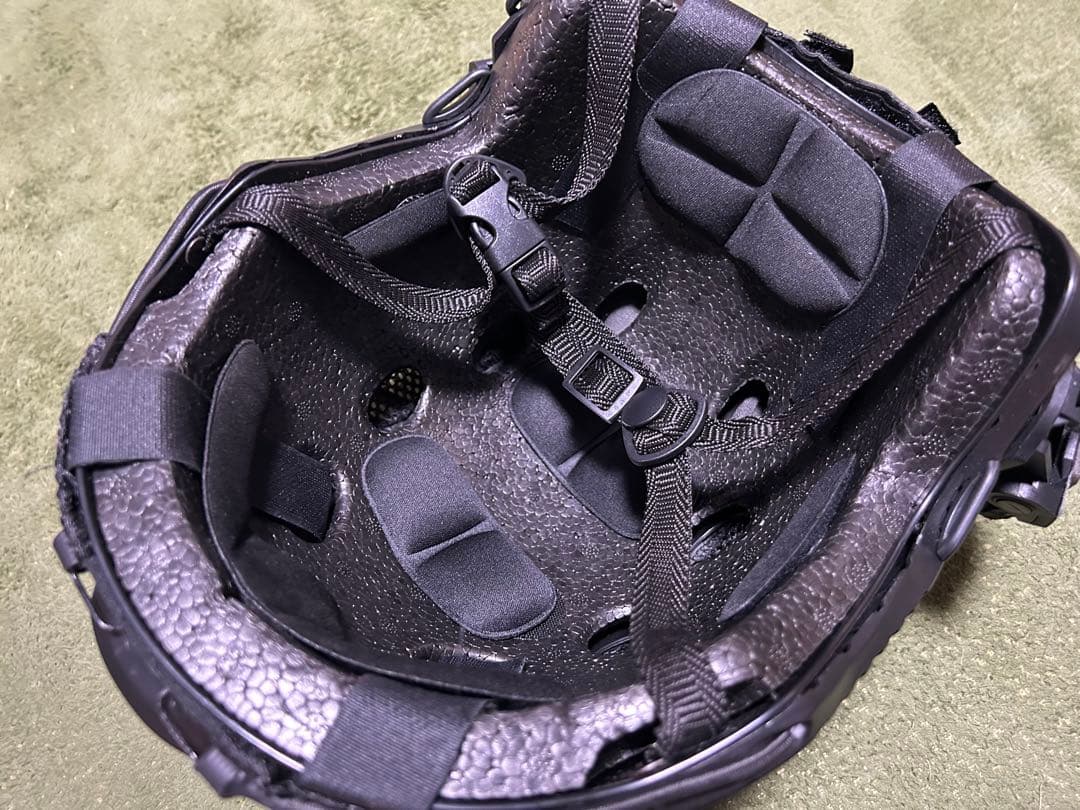 タクティカルヘルメット ブラック ヘッドセット付き