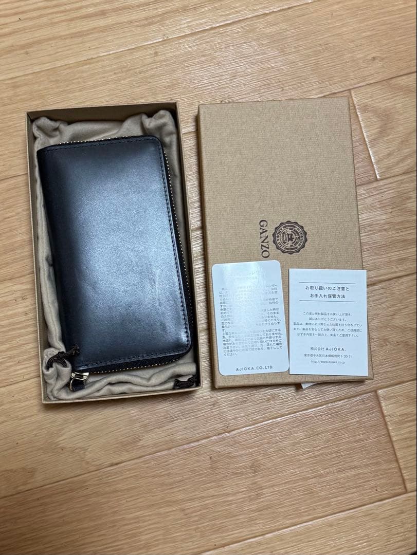 GANZO / ガンゾ ブライドルレザー　 ジッパーペンケース　ブラック