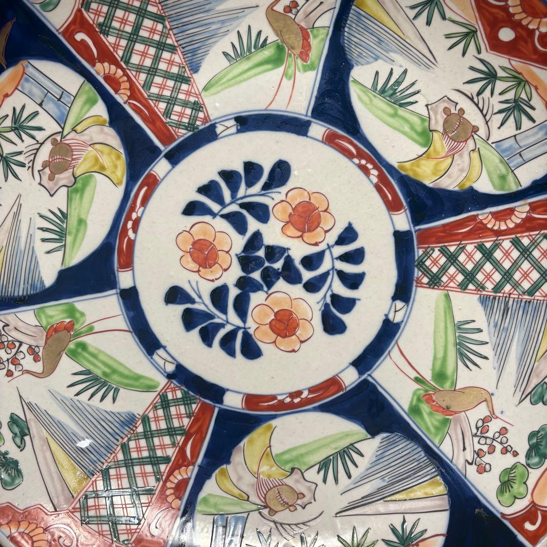 古伊万里　赤絵　大皿　お正月