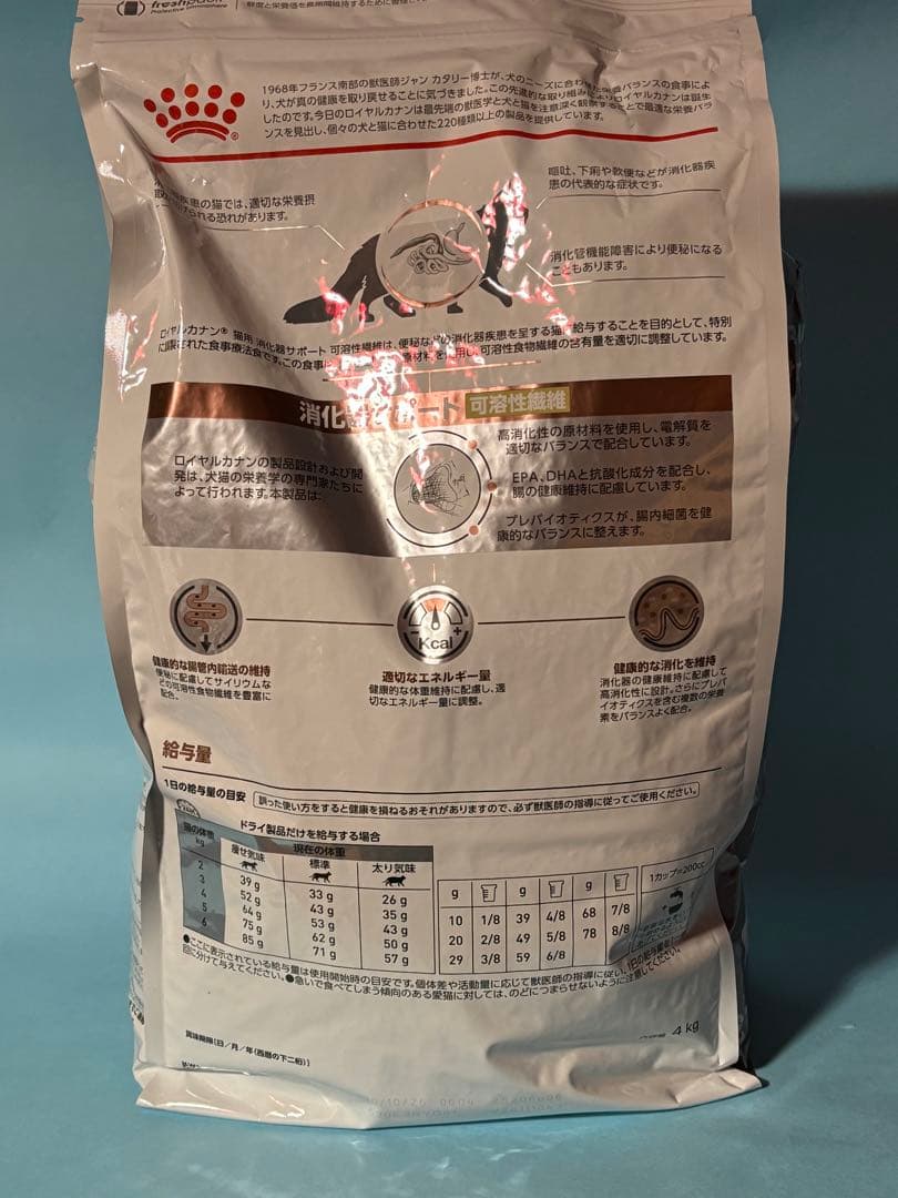猫ロイヤルカナン消化器サポート 可溶性4kg 新品未使用