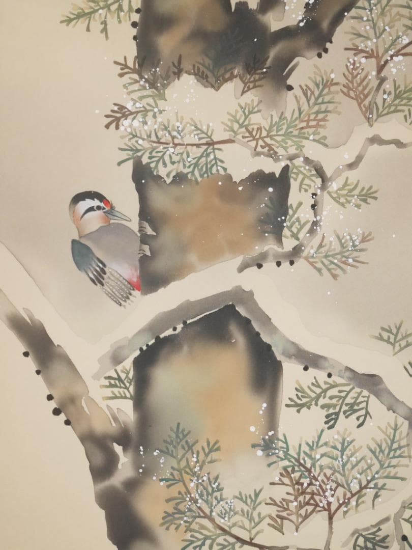 【復刻工芸画】酒井抱一筆【十二か月花鳥図　四幅セット◆共箱付　日本画　花鳥　掛軸