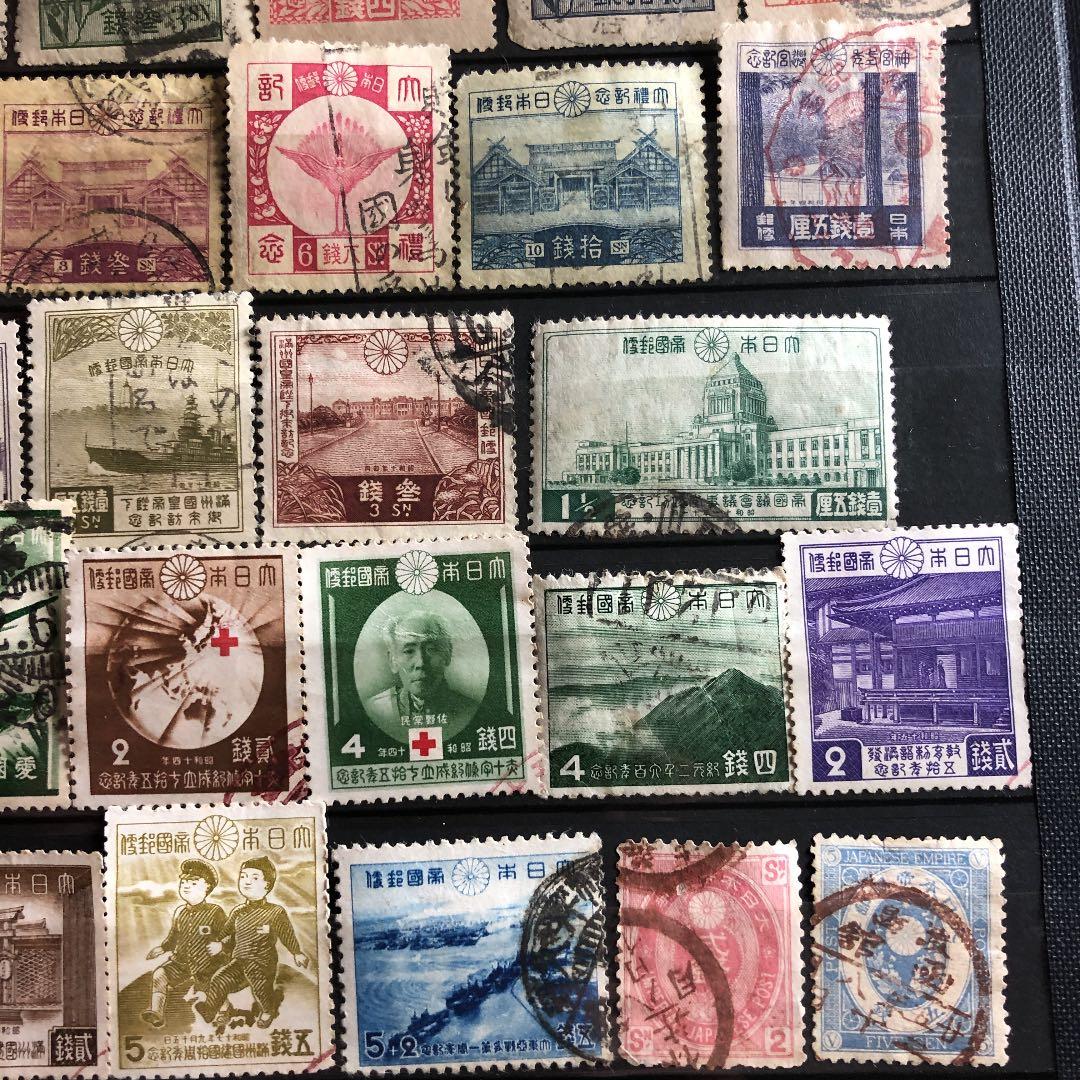 明治16年〜昭和17年の切手65種！使用済みでカタログ価56,890円！プレミア