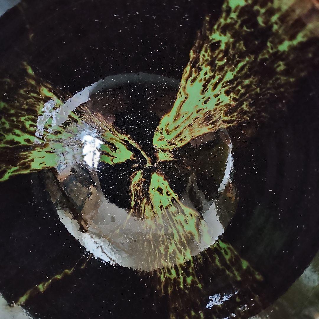 河井久　黒釉緑打掛茶碗　河井寛次郎　河井武一　民藝