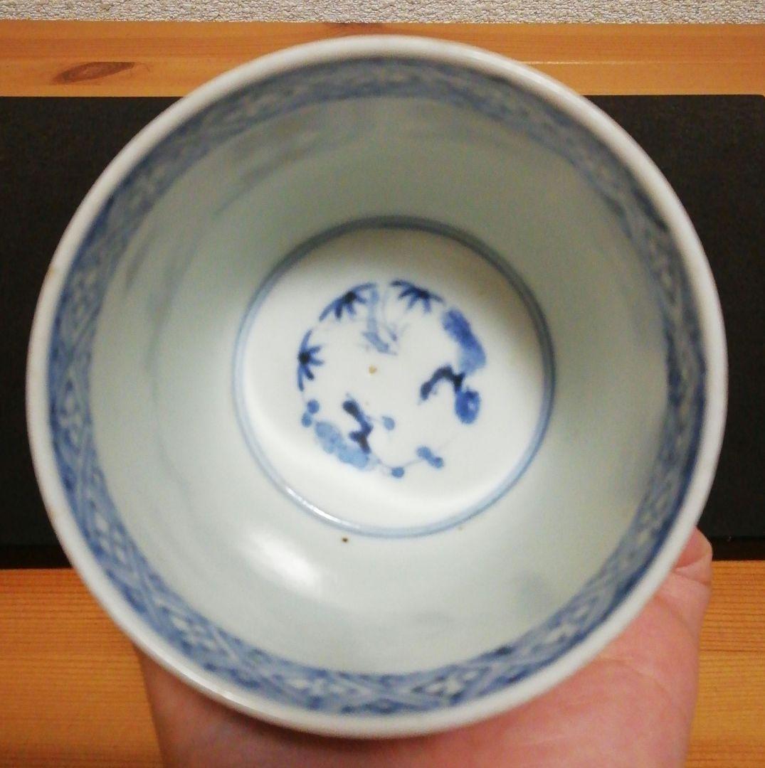 古伊万里　蛸唐草　染付　蕎麦猪口　四客　食器