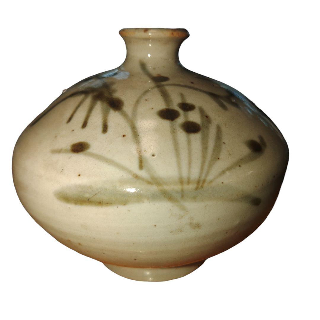 古伊万里　草花文染付油壺　1690～1750年代