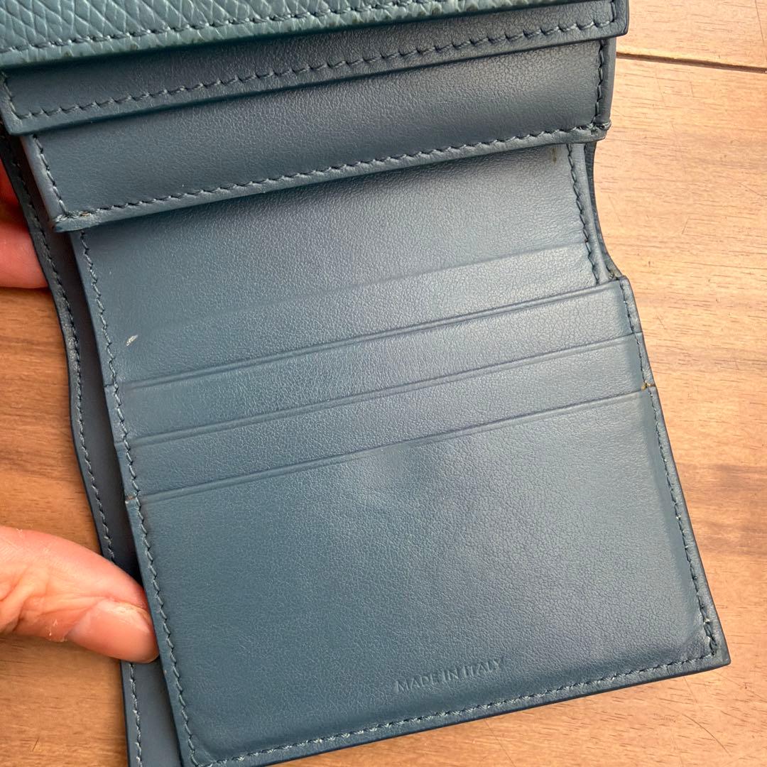 CELINE セリーヌ ブルー 財布 トリフォールド