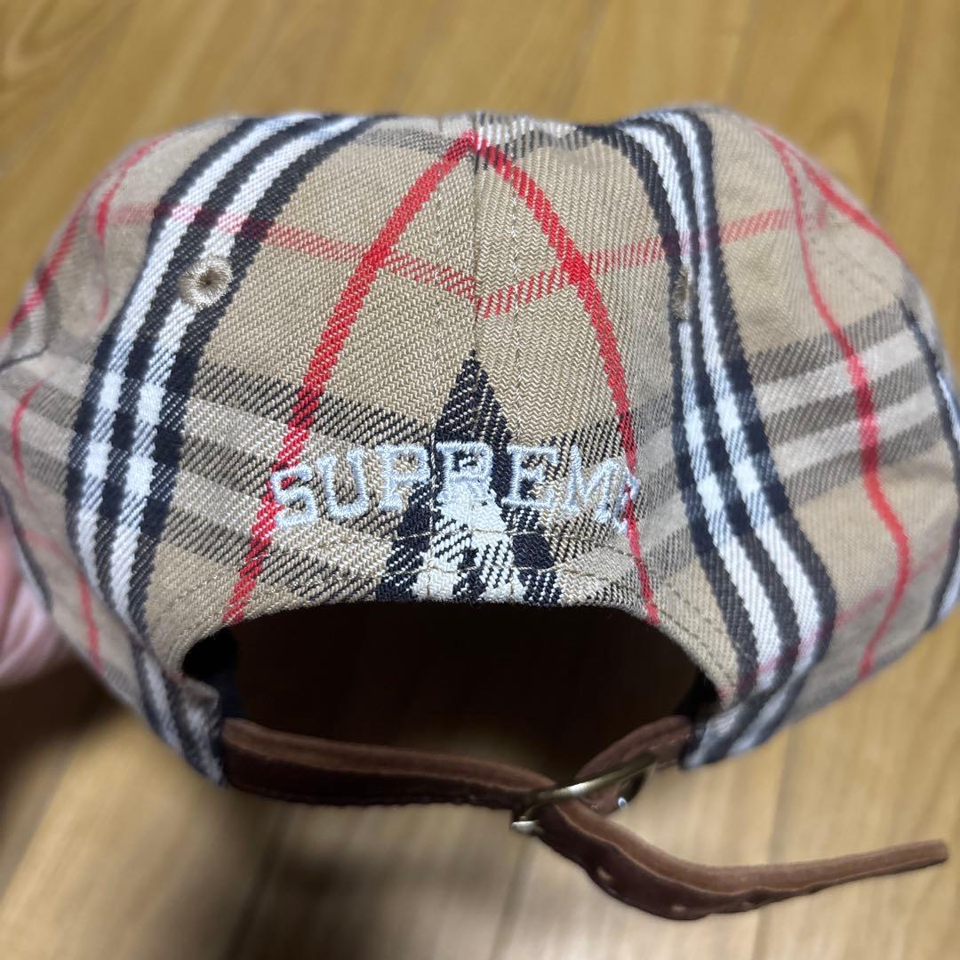 22ss Burberry×Supreme 6 panel denim cap