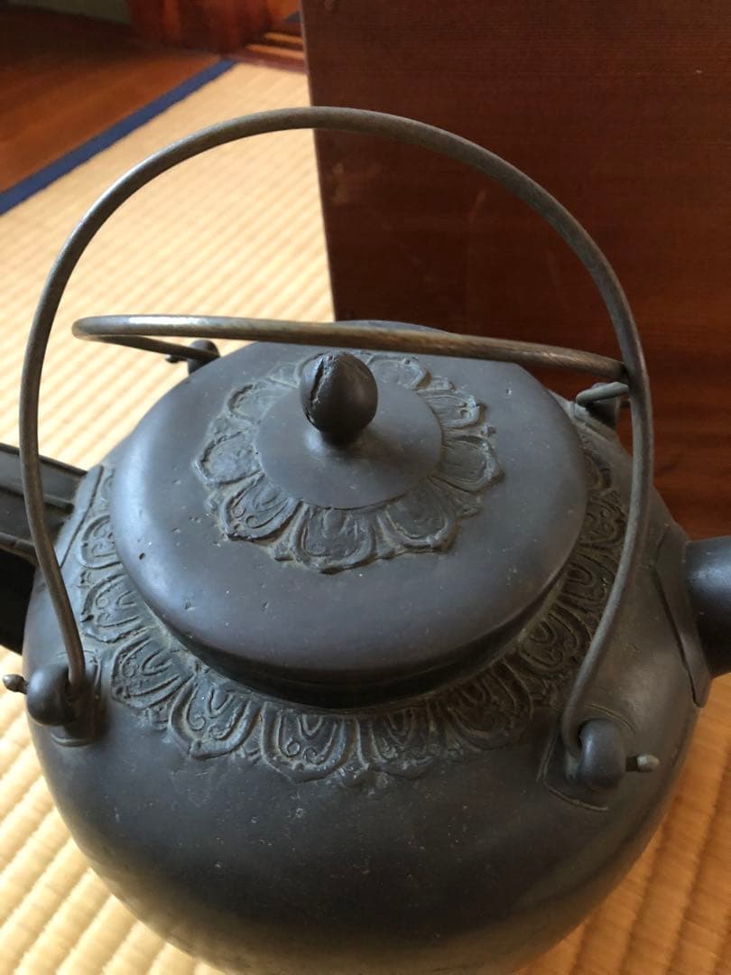 時代　唐銅　水指　浄林造