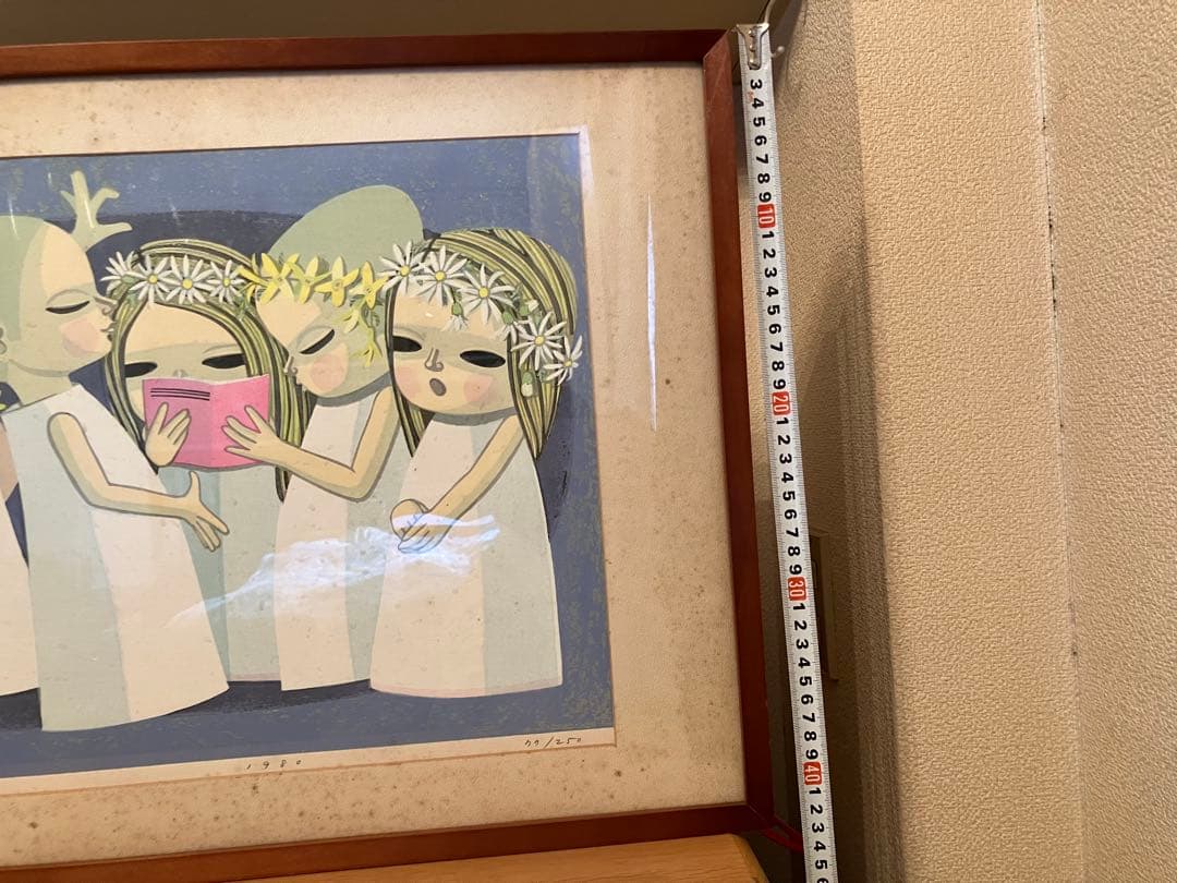 【真作】池田修三「花のコーラス」1980年 大判木版画 画廊　版画 絵画