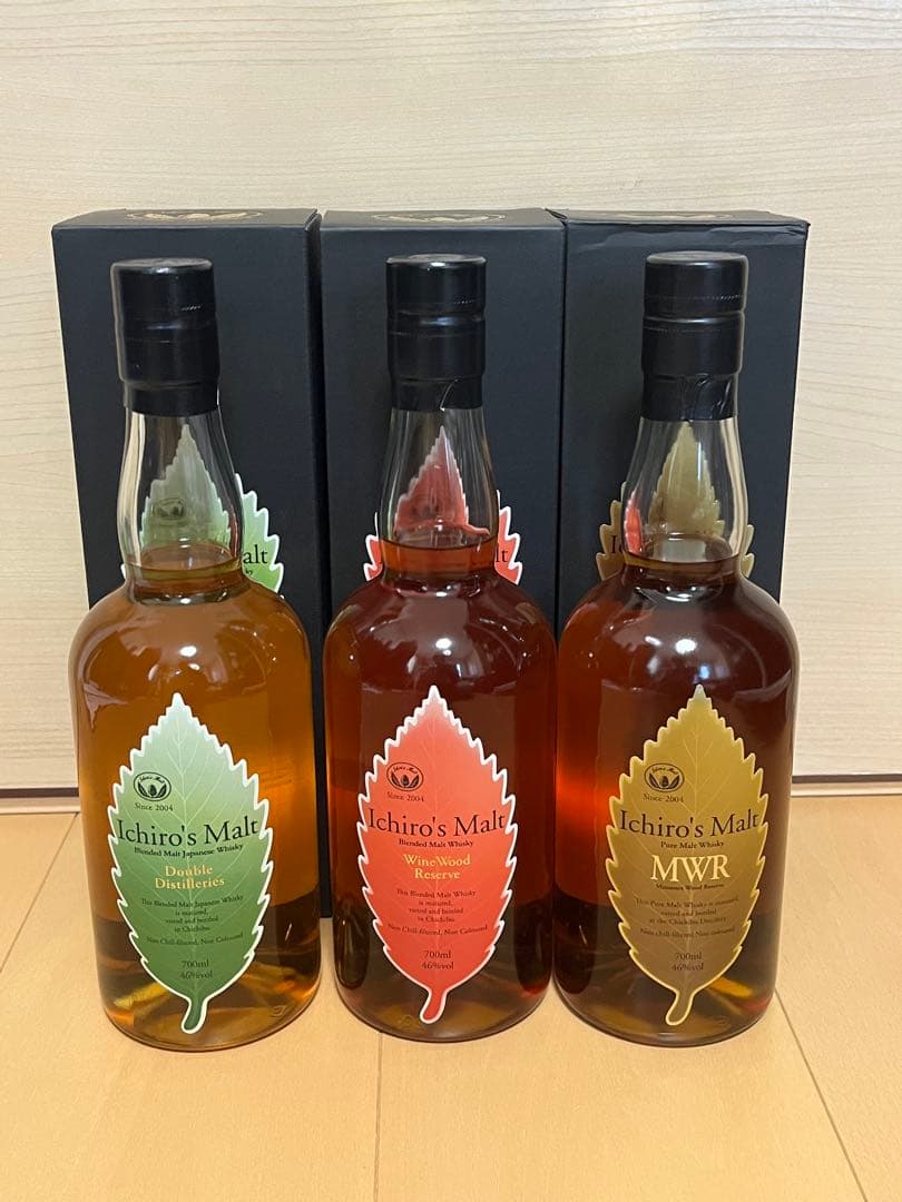 イチローズモルト MWR 秩父リーフシリーズ Malt 新品箱付き　3本セット
