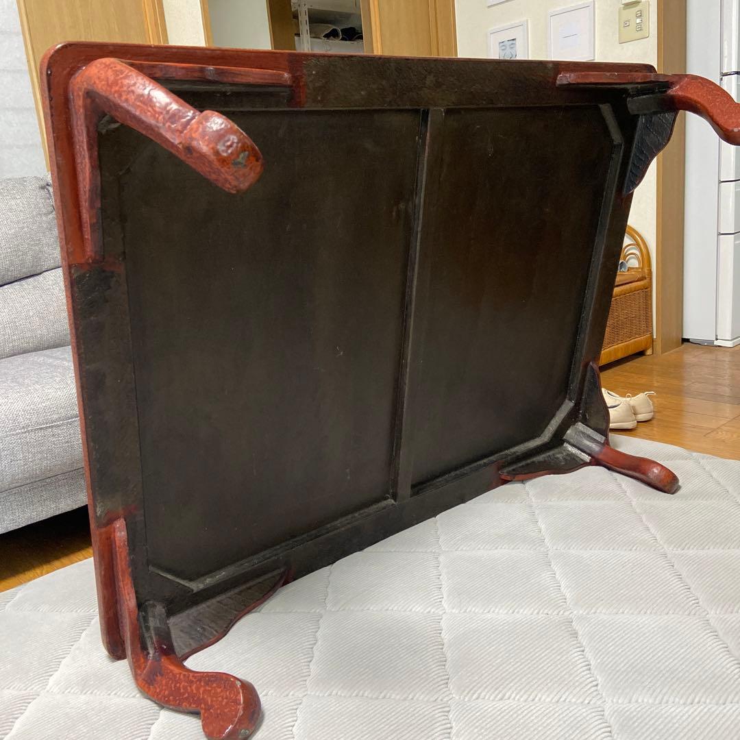 値下げ　若狭塗　漆　研ぎ出しアンティーク机　座卓　ローテーブル　和モダン　レトロ