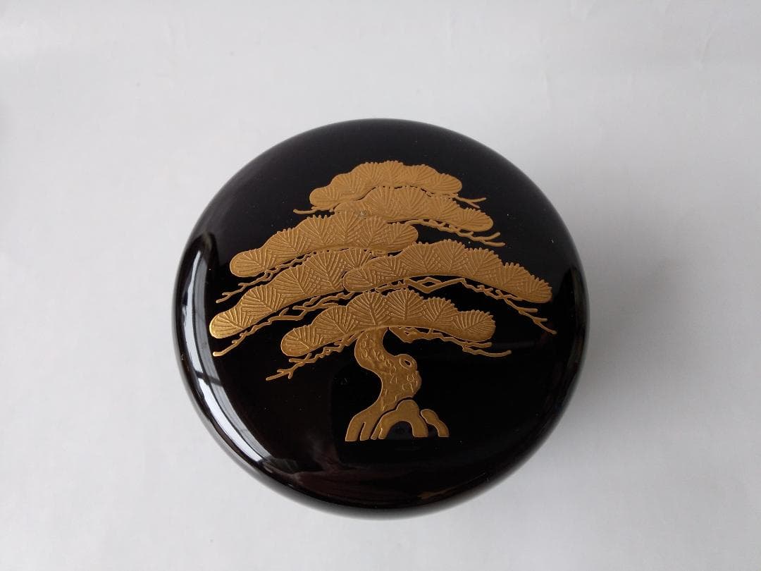 土居義峰 作 瑞松蒔絵 平棗 共箱 漆器 漆芸 抹茶 茶道具 棗 新品 未使用品