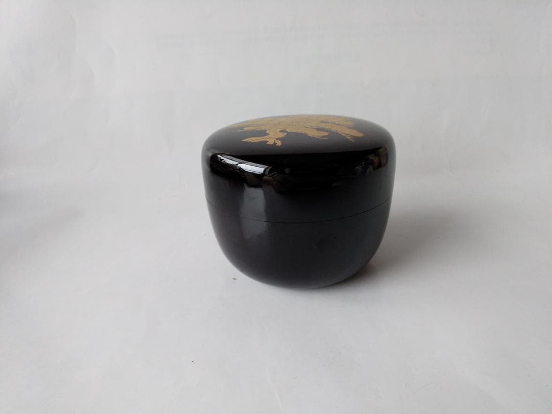 土居義峰 作 瑞松蒔絵 平棗 共箱 漆器 漆芸 抹茶 茶道具 棗 新品 未使用品