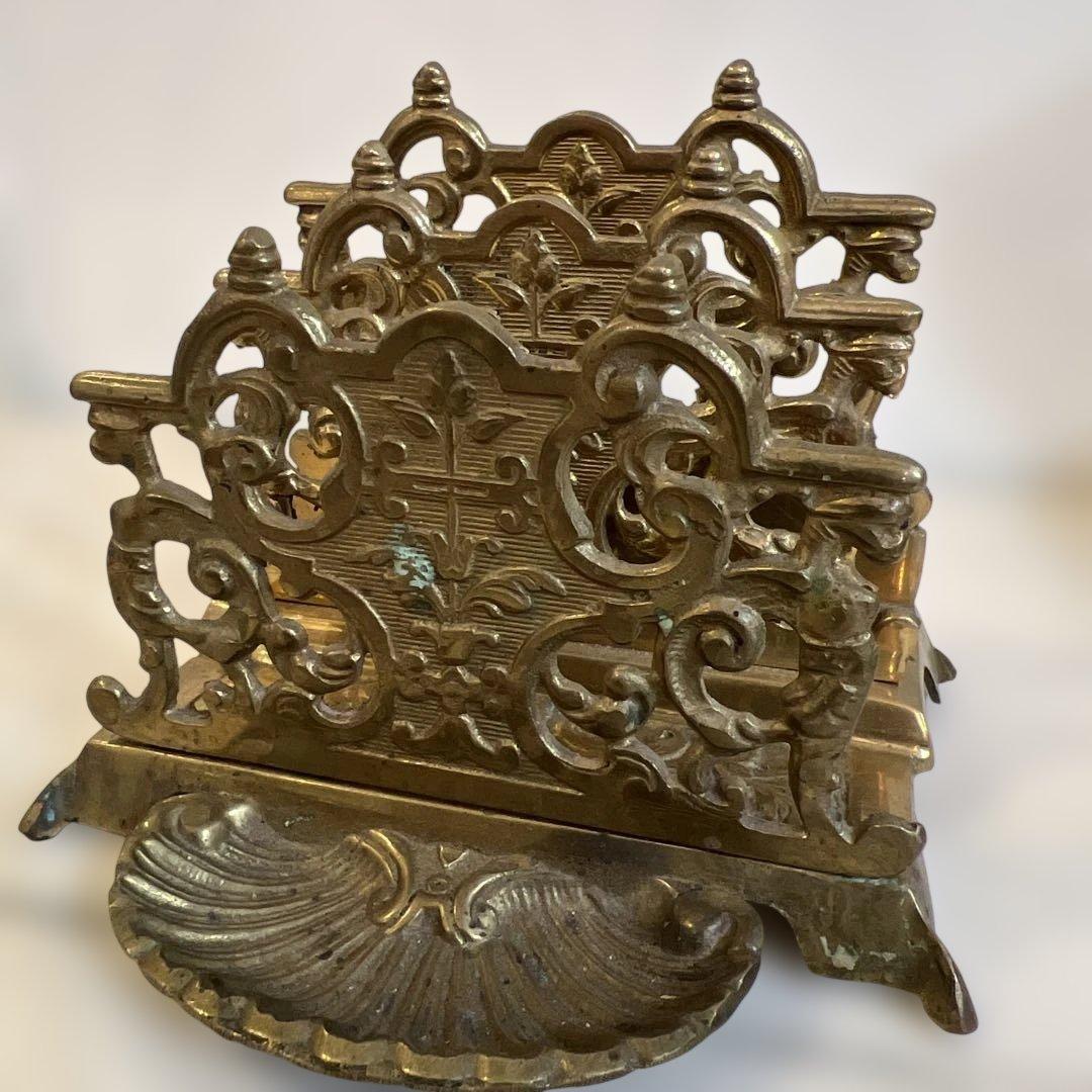 アンティーク金属製レターホルダー