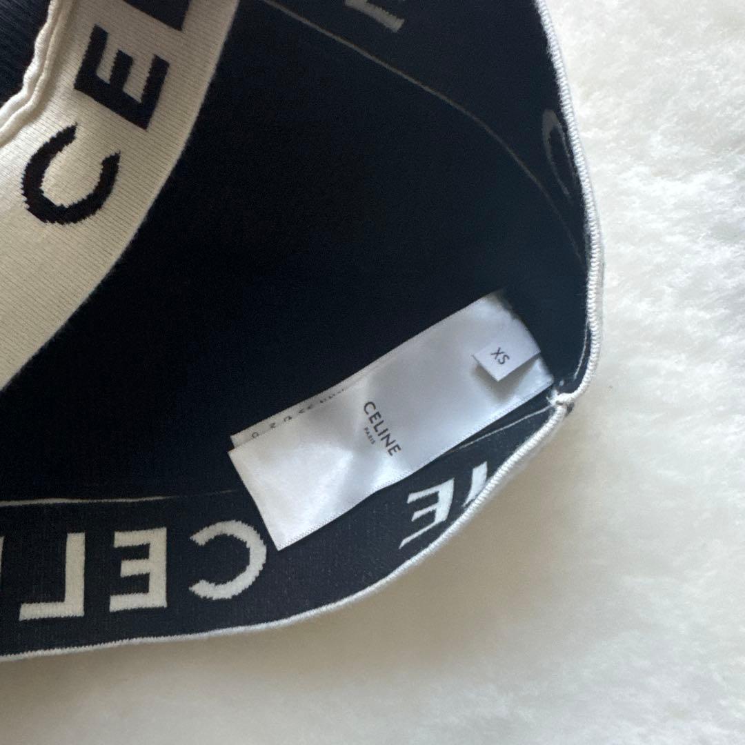 CELINE ブラック リブ タンクトップ XS