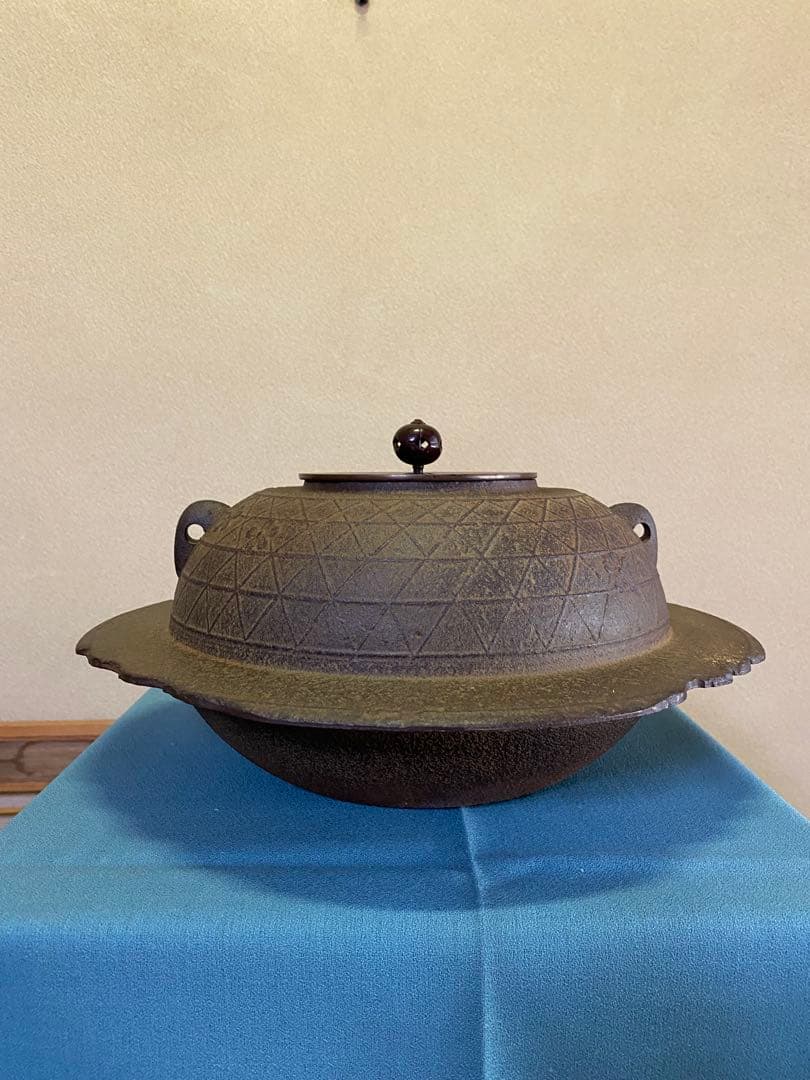 ⭐️本日限定⭐️茶道具/茶釜 透木釡 『桜川』菊地政光 作　工芸品