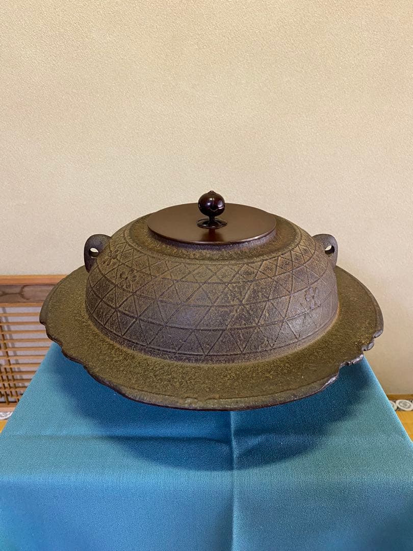 ⭐️本日限定⭐️茶道具/茶釜 透木釡 『桜川』菊地政光 作　工芸品