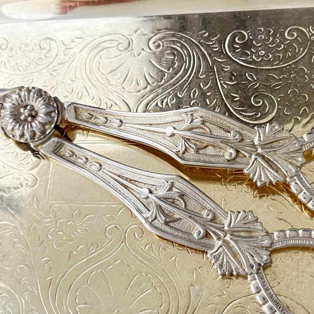 【英国】 グレープシザー / 葡萄鋏 アール・デコ【シルバープレート】