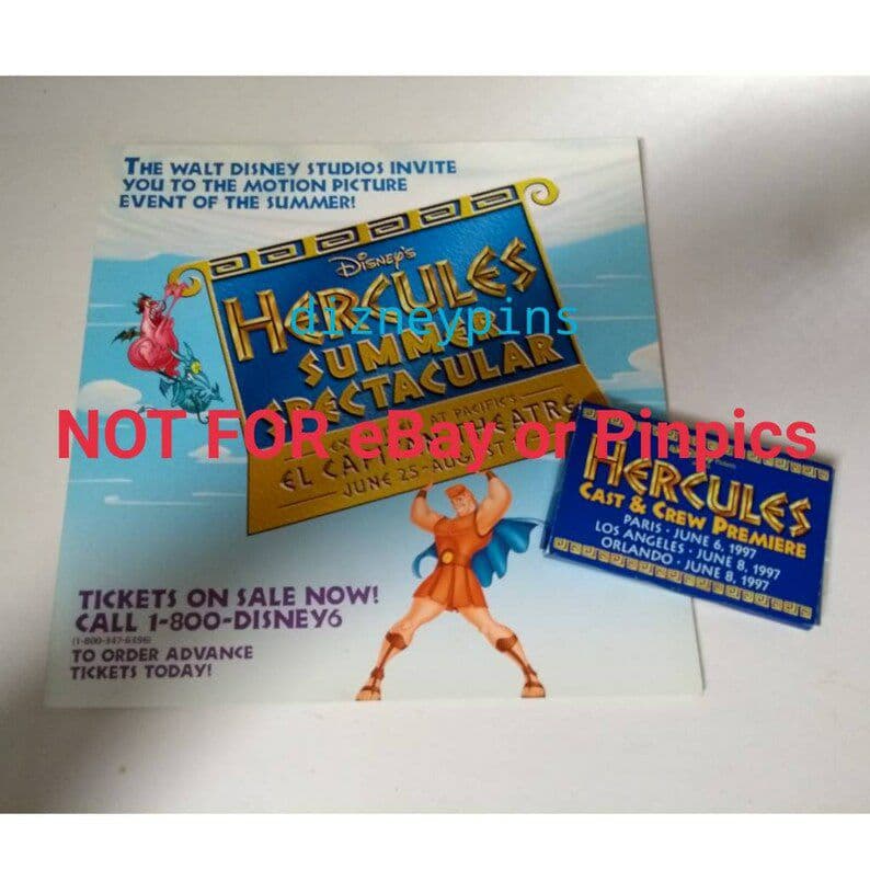 ディズニー ヘラクレス キャスト メンバー 限定 非売品 フライヤー カード