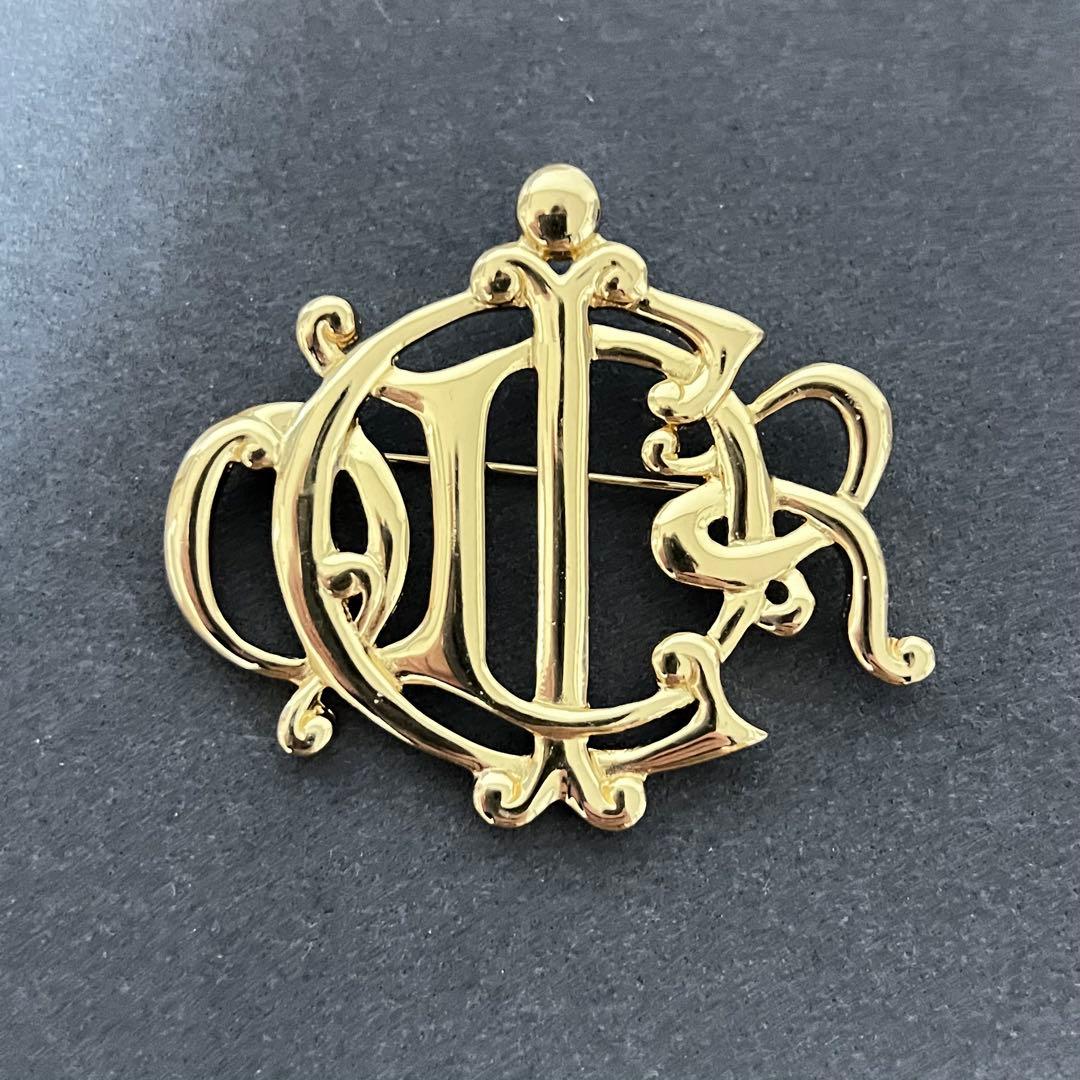 旧ロゴ Christian Dior ヴィンテージ ブローチ アクセサリー