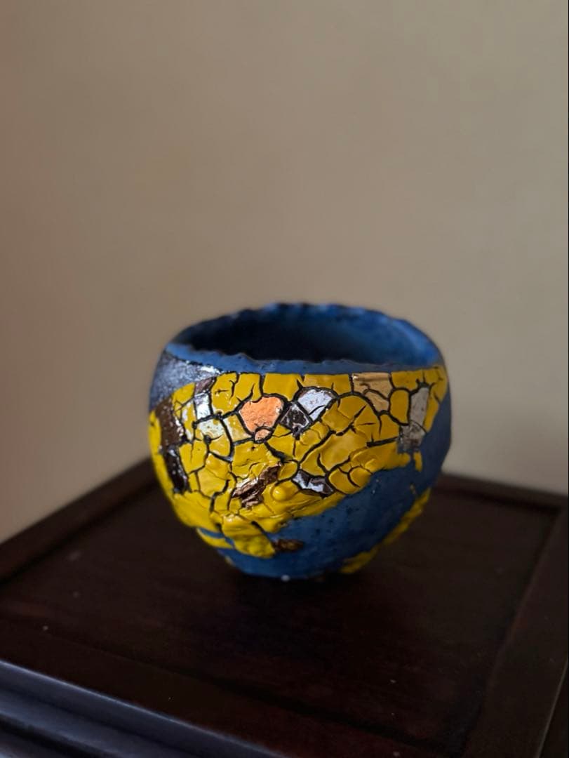 市川透　茶碗　現代アート　備前