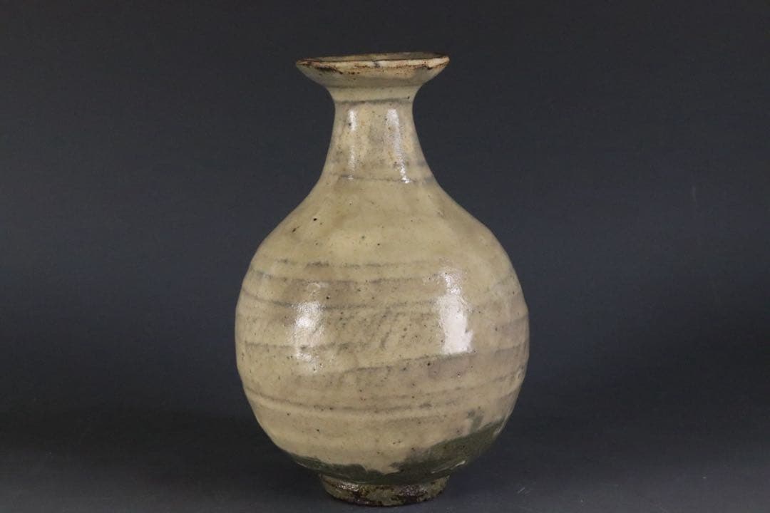 本物保証 北大路魯山人 鶏龍山土 粉吹手徳利 黒田陶々庵識箱