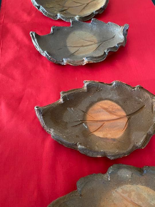 好本宗峯 木の葉皿 5枚【希少品】 備前
