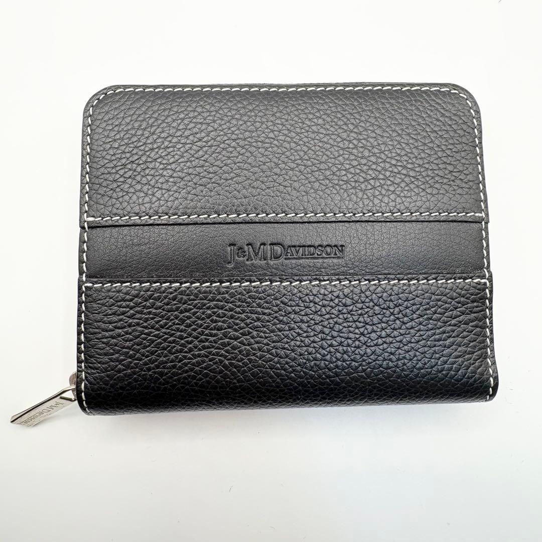 ★ほぼ未使用★J&M DAVIDSON★コンパクトウォレット★ブラック
