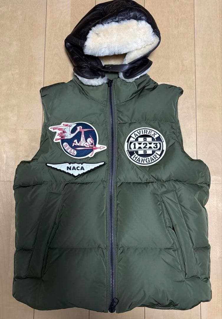 AVIREX ストームフーディダウンベスト　mサイズ