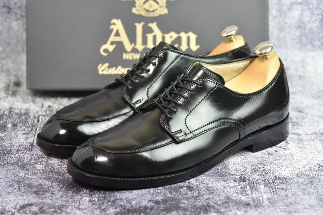 オールデン　コードバン　#54332　Vチップ　8D　黒　モディファイドラスト