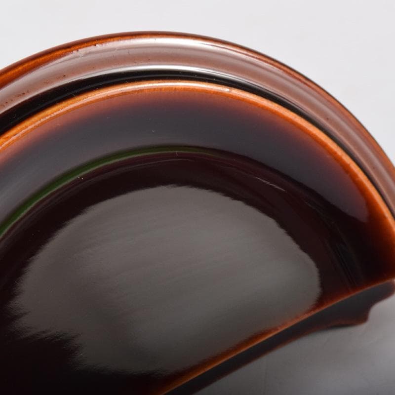 茶道具　輪島塗　久世宗春作　溜塗　老松茶入　共箱　V　7487