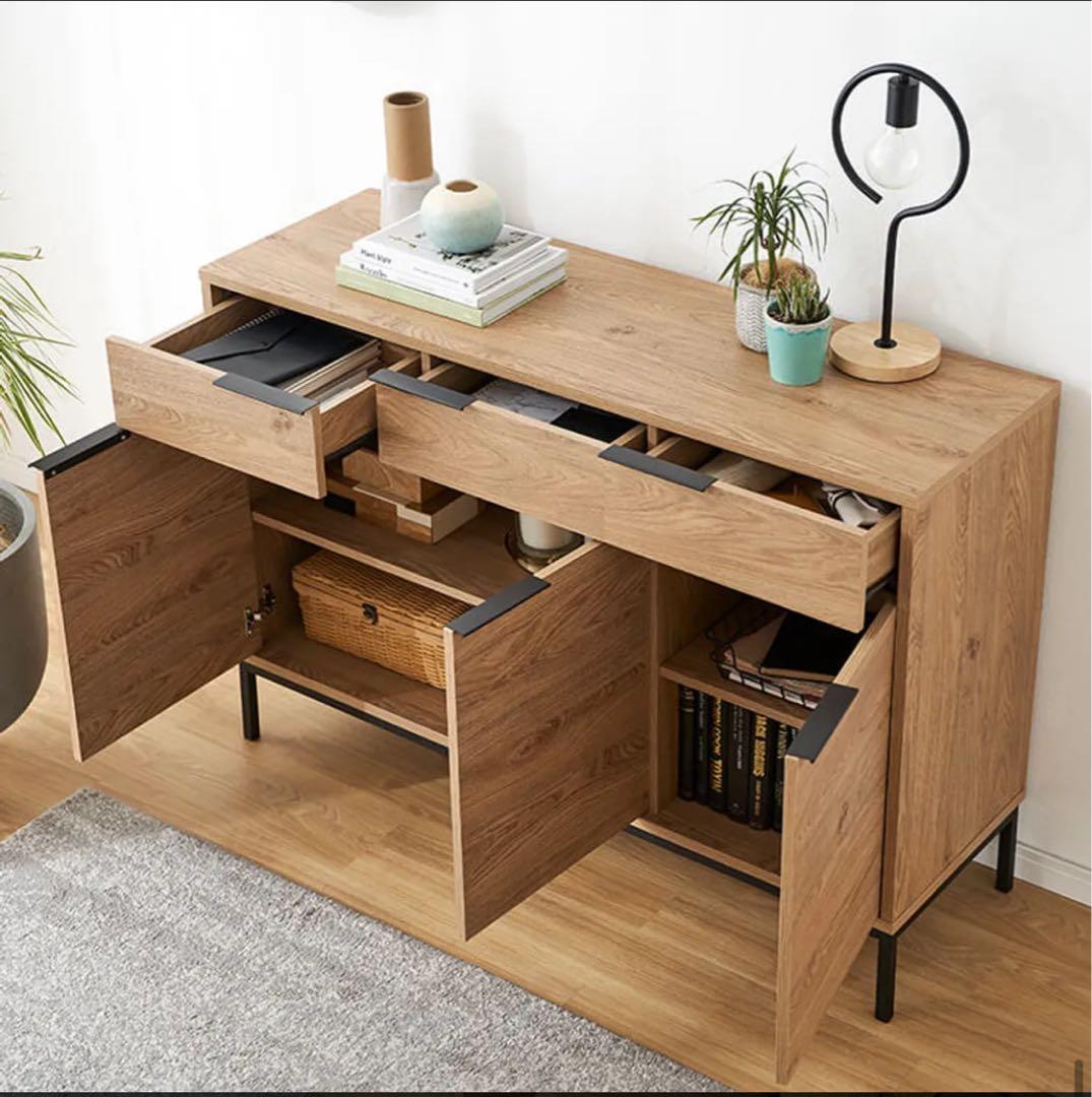 【美品】LOWYA ロウヤ [幅118] 収納棚 チェスト キャビネット