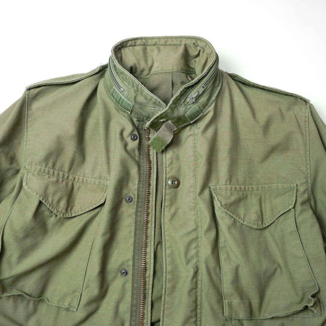 80sビンテージM-65ミリタリー米軍フィールド ジャケット3RD軍物M-R古着