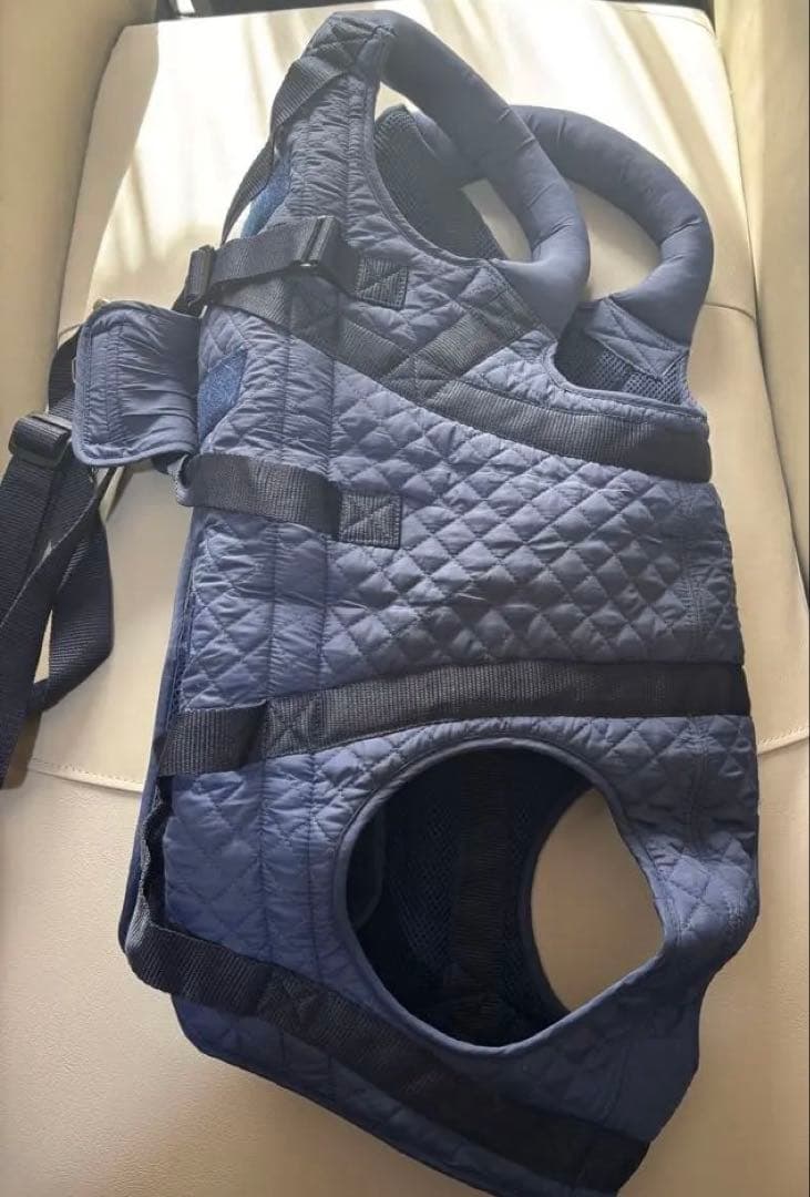大型犬。ポンポリース全身介護用ハーネス キルトネイビー８号