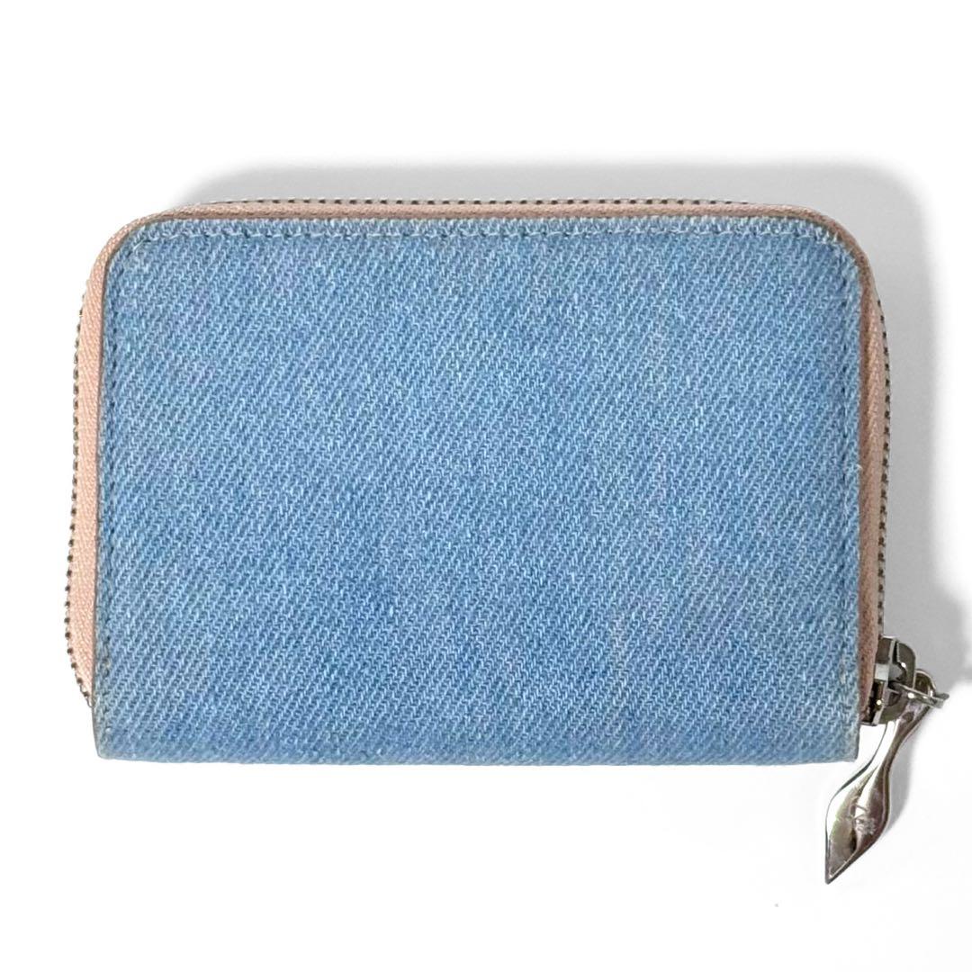 クリスチャンルブタン パネトーネ ケース デニム スタッズ ラウンドジップ