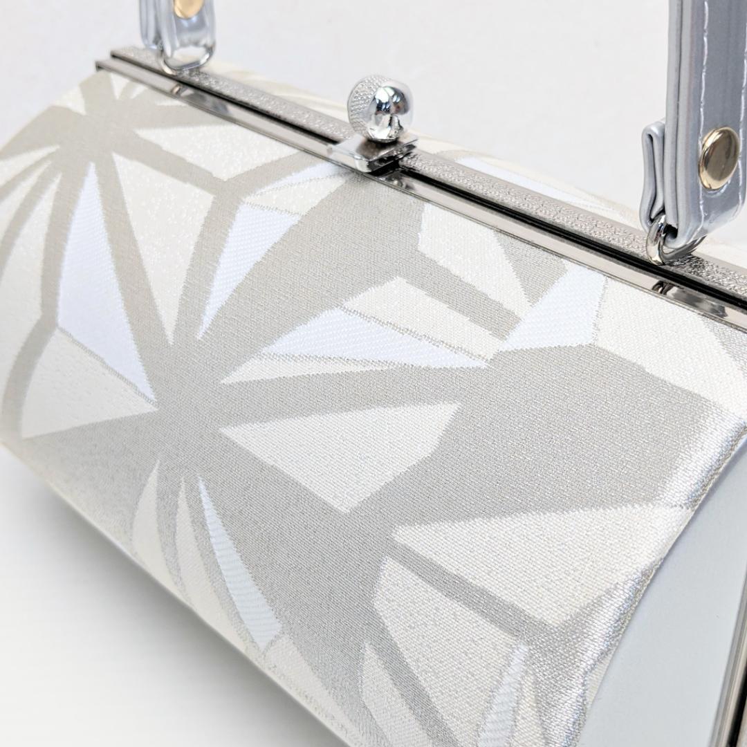 和装 草履バッグセット 帯地 銀 シルバー 3枚芯 フリーサイズ k15-9