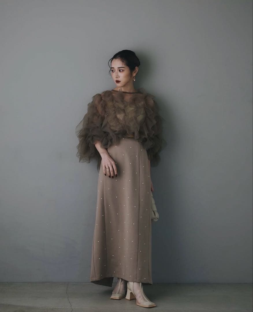 【美品】andrea&co. チュールトップス&スカート(オケージョンドレス)