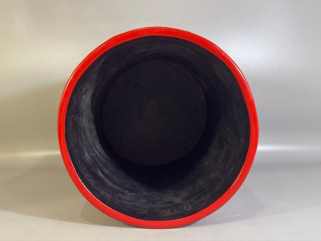 中国 堆朱 刻人物 筒 文房四宝