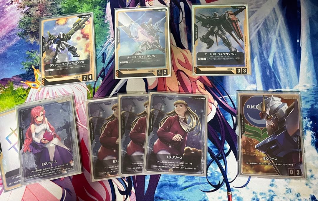 【最終値下げ】緑白ウイングデッキ　パーツ＋他デッキ複数＋プレイマット＋スリーブ